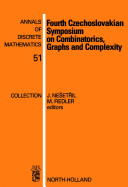 Fourth Czechoslovakian symposium on combinatorics, graphs and complexity /