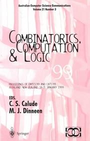 Combinatorics, computation & logic 99 : proceedings of DMTCS'99 and CATS'99, Auckland, New Zealand, 18 -21 January 1999 /