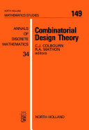 Combinatorial design theory /