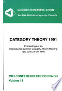 Category theory 1991 : proceedings of an International Summer Category Theory Meeting, held June 23-30, 1991 /