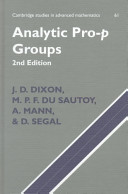 Analytic pro-p groups /