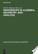 Semigroups in algebra, geometry, and analysis /