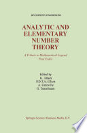 Analytic and elementary number theory : a tribute to mathematical legend Paul Erdös /