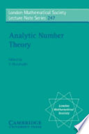 Analytic number theory /