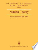 Number theory : New York seminar 1989-1990 /