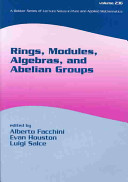 Rings, modules, algebras and abelian groups : proceedings of the Algebra Conference, Venezia /