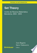 Set theory : Centre de recerca matemàtica Barcelona, 2003-2004 /