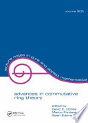 Advances in commutative ring theory : proceedings of the Third International Conference on Commutative Ring Theory in Fez, Morocco /