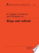 Rings and radicals : proceedings of the International Conference, Shijiazhuang '94 /