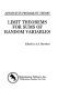 Advances in probability theory : limit theorems for sums of random variables /