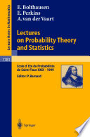Lectures on probability theory and statistics : Ecole d'Eté de Probabilités de Saint-Flour XXIX - 1999 /