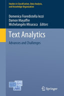 TEXT ANALYTICS : advances and challenges.