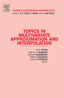 Topics in multivariate approximation and interpolation /