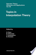 Topics in interpolation theory /