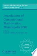 Foundations of computational mathematics, Minneapolis 2002 /