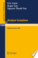 Analyse complexe : proceedings of the Journées Fermat : Journées SMF held at Toulouse, May 24-27, 1983 /