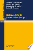 Notes on infinite permutation groups /