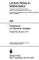 Conference on Harmonic Analysis, College Park, Maryland, 1971 ; [papers] /