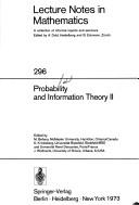 Probability and information theory II /