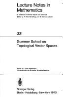 Summer school on topological vector spaces /