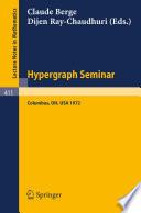 Hypergraph seminar : Ohio State University, 1972 /
