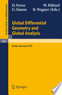 Global differential geometry and global analysis : proceedings of the colloquium held at the Technical University of Berlin, November 21-24, 1979 /
