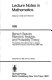 Banach spaces, harmonic analysis, and probability theory : proceedings of the Special Year in Analysis, held at the University of Connecticut, 1980-1981 /