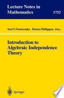 Introduction to algebraic independence theory /