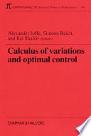 Calculus of variations and optimal control : Technion 1998 /