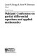 Oakland Conference on Partial Differential Equations and Applied Mathematics /