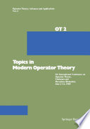 Topics in modern operator theory /