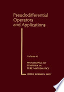 Pseudodifferential operators and applications /