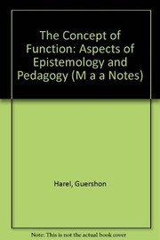 The Concept of function : aspects of epistemology and pedagogy /