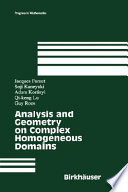 Analysis and geometry on complex homogeneous domains /