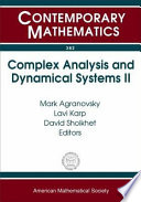 Complex analysis and dynamical systems II : a conference in honor of Professor Lawrence Zalcman's sixtieth birthday, June 9-12, 2003, Nahariya, Israel /