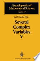 Several complex variables V : complex analysis in partial differential equations and mathematical physics /