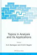 Topics in analysis and its applications /