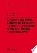 Ordinary and partial differential equations. proceedings of the thirteenth Dundee Conference, 1996 /