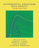 Differential equations with Maple /