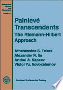 Painlevé transcendents : the Riemann-Hilbert approach /