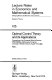 Optimal control theory and its applications : proceedings of the fourteenth biennial seminar of the Canadian Mathematical Congress, University of Western Ontario, August 12-25, 1973 /