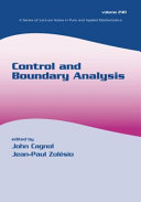 Control and boundary analysis /