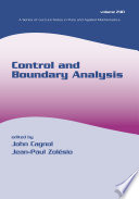 Control and boundary analysis /