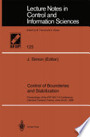 Control of boundaries and stabilization : proceedings of the IFIP WG 7.2 Conference, Clermont Ferrand, France, June 20-23, 1988 /