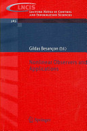 Nonlinear observers and applications /