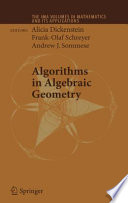 Algorithms in algebraic geometry /