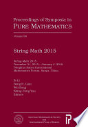 String-Math 2015 : December 31, 2015 - January 4, 2016, Tsinghua Sanya International Mathematics Forum, Sanya, China /