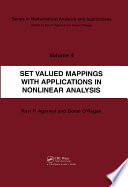 Set valued mappings with applications in nonlinear analysis /