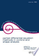 Partial differential equation methods in control and shape analysis /