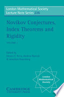Novikov conjectures, index theorems and rigidity : Oberwolfach, 1993 /